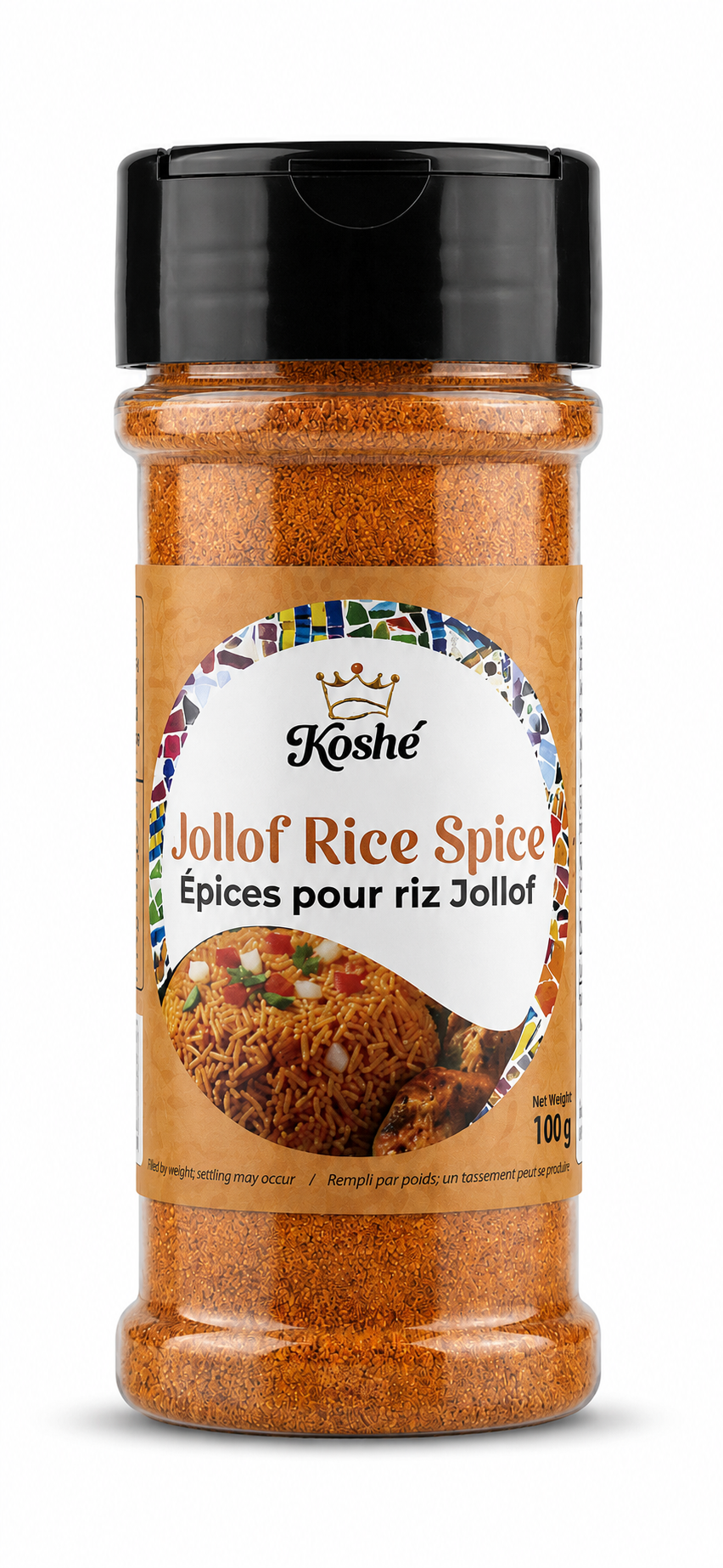 Koshé Jollof Rice Spice –  Seasoning Blend 100g ( Medium)