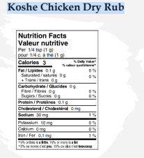 Koshe Chicken Dry Rub (100g)
